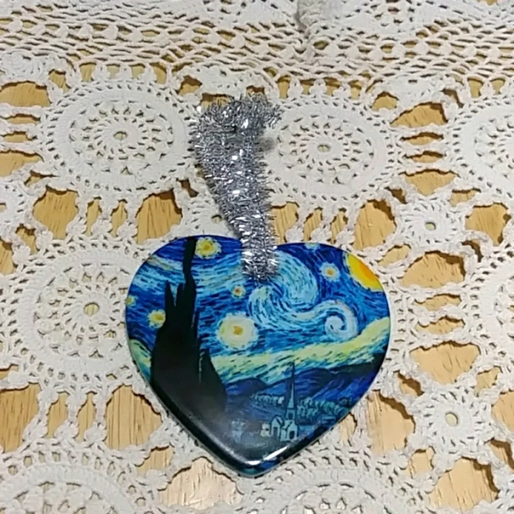 Heart Christmas Ornament, Starry Nights